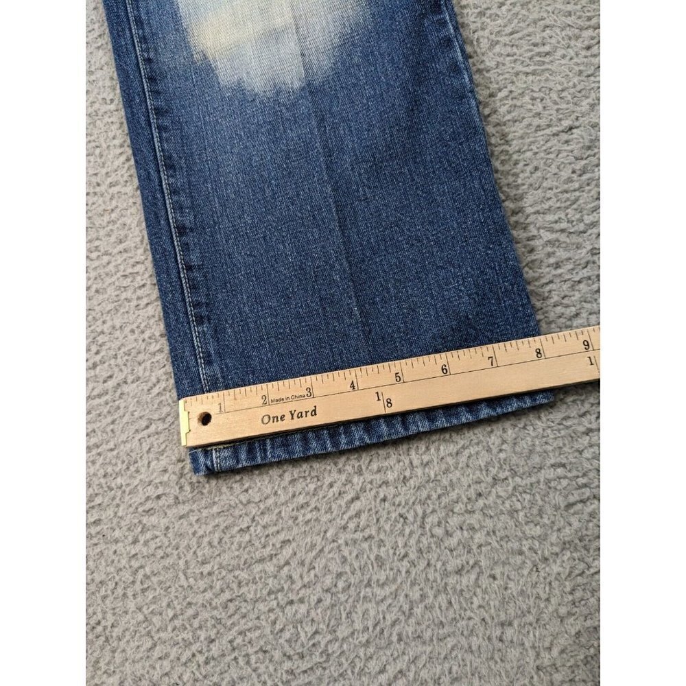 Avirex Jeans Mens 29x30 (Actual 27.5x29) Blue White Fade Wash Bleach - Picture 9 of 16